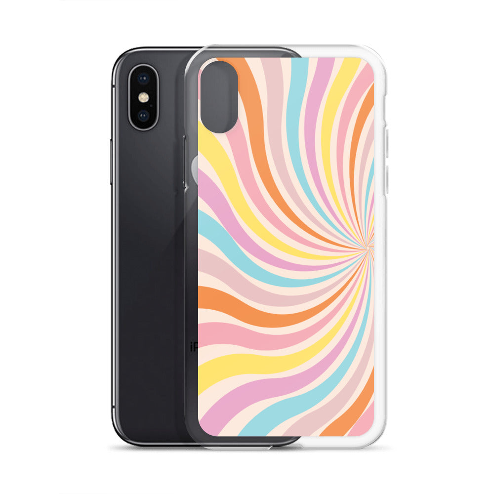 Rainbow Swirls - Clear Case