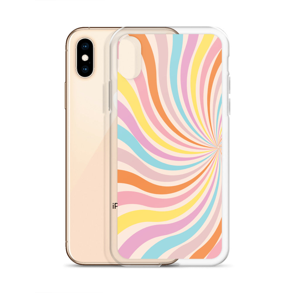 Rainbow Swirls - Clear Case