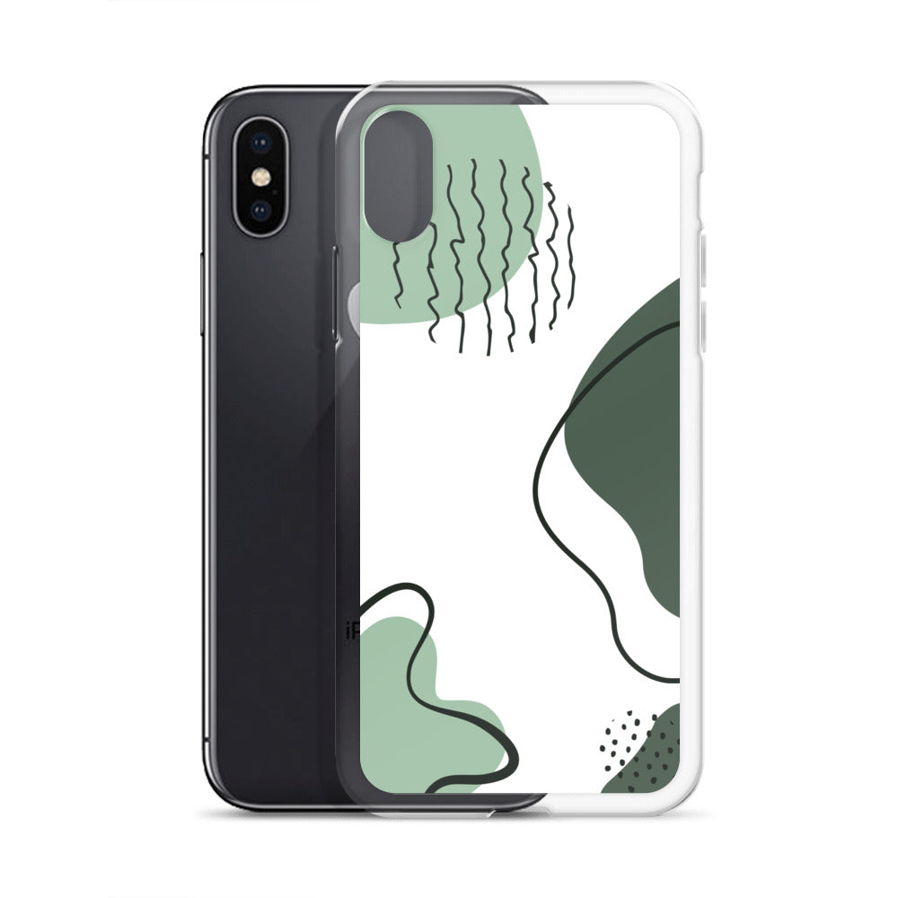 Green Abstract Shapes - Clear Case