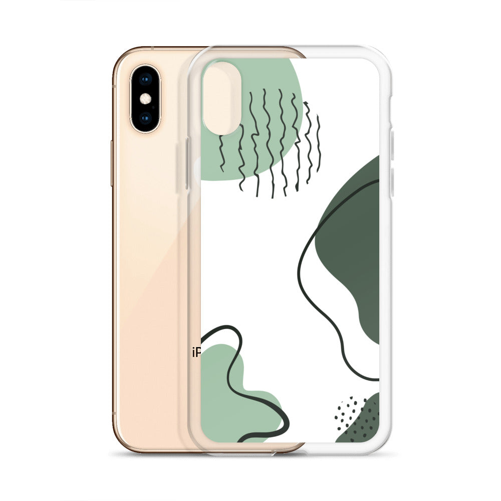 Green Abstract Shapes - Clear Case