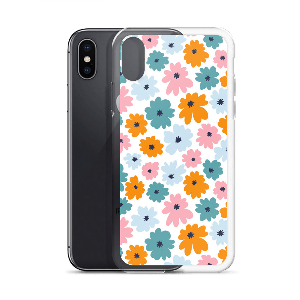 Multicoloured Flowers - Clear Case