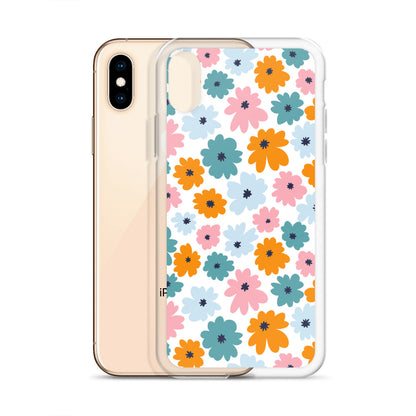 Multicoloured Flowers - Clear Case