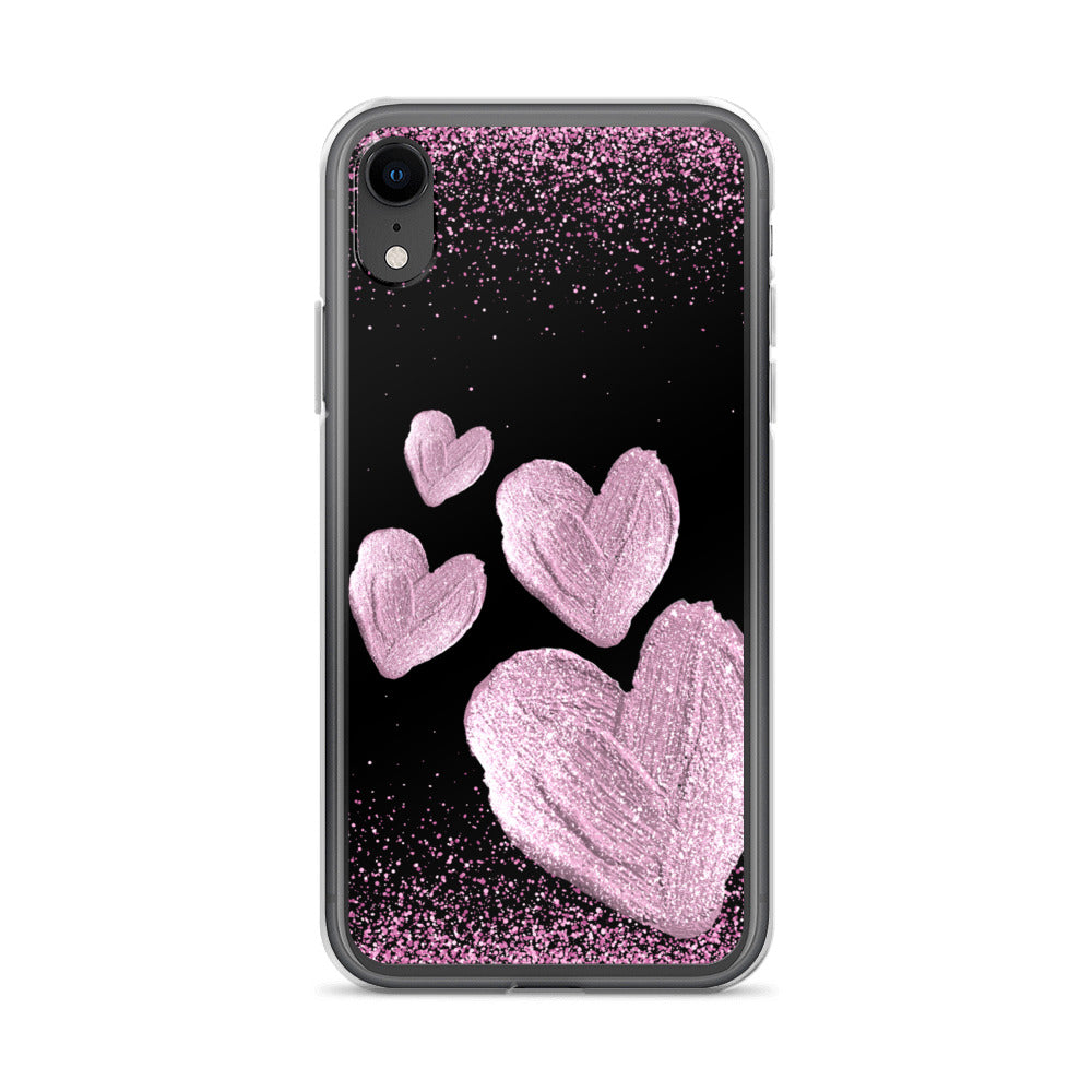 Pink Hearts - Clear Case