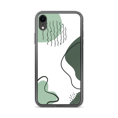 Green Abstract Shapes - Clear Case