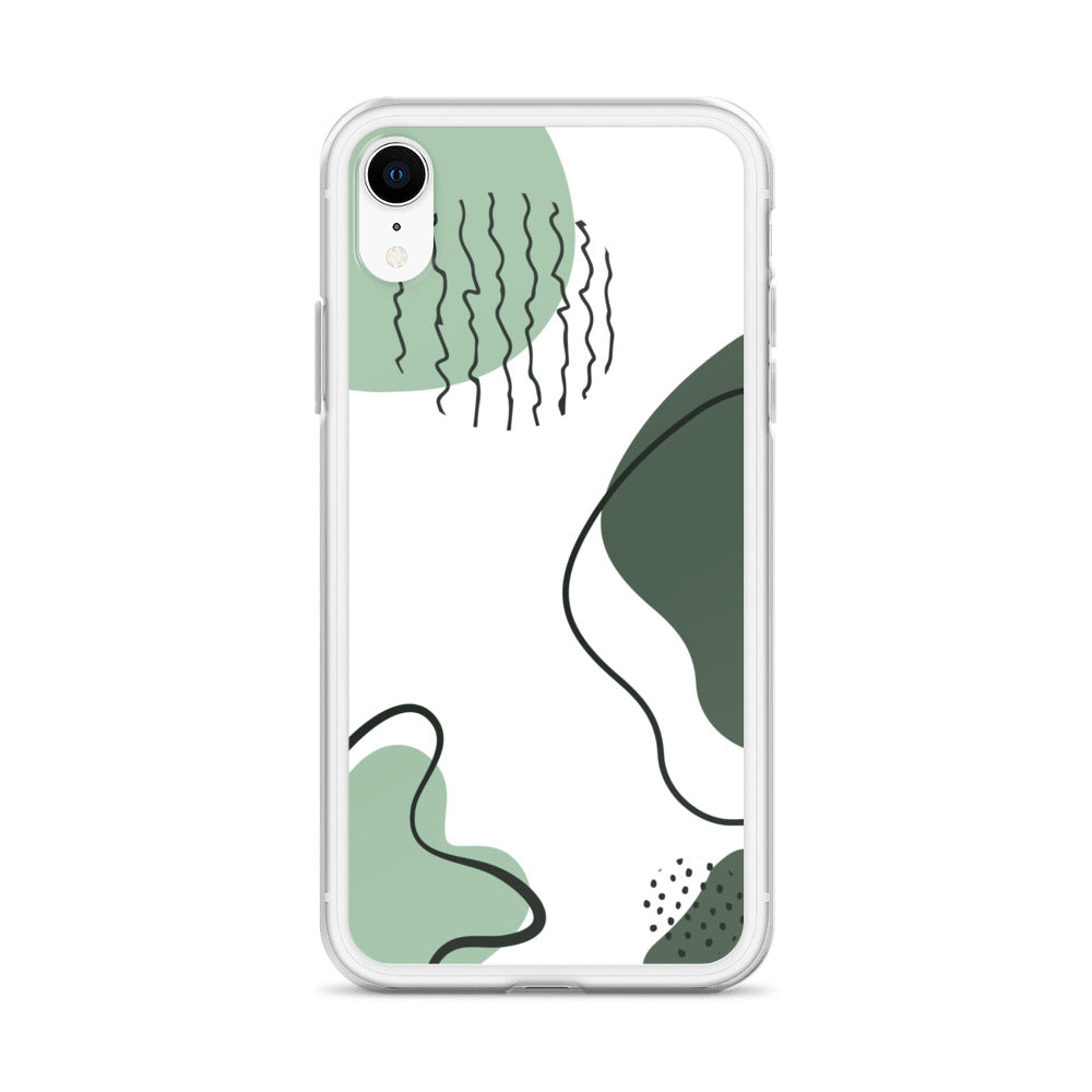 Green Abstract Shapes - Clear Case