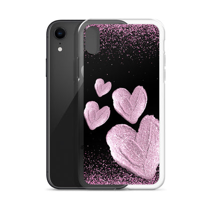 Pink Hearts - Clear Case