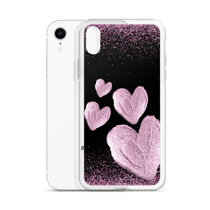 Pink Hearts - Clear Case