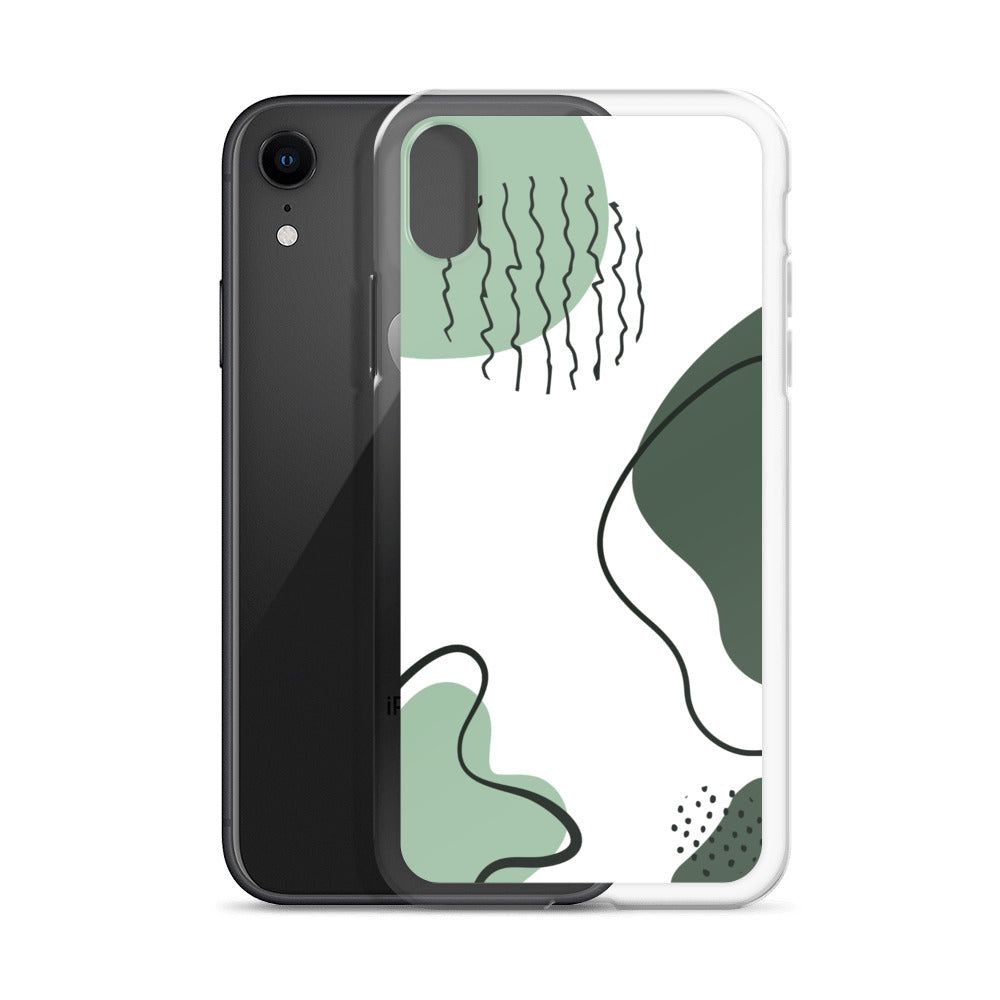 Green Abstract Shapes - Clear Case