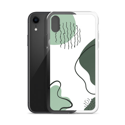 Green Abstract Shapes - Clear Case