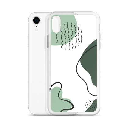 Green Abstract Shapes - Clear Case