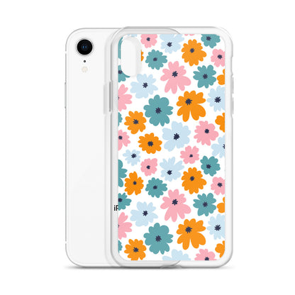 Multicoloured Flowers - Clear Case