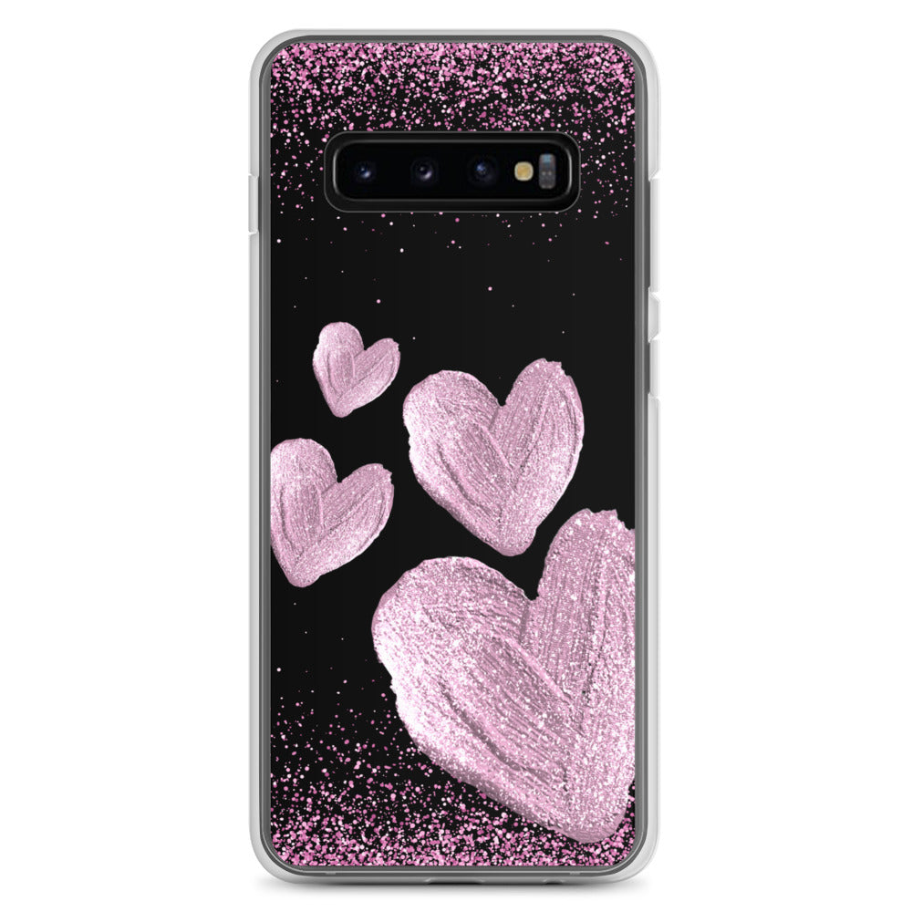 Pink Hearts - Clear Case