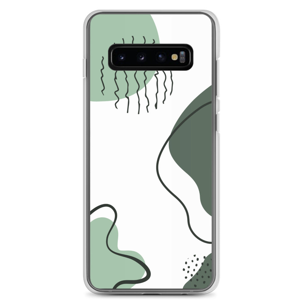 Green Abstract Shapes - Clear Case