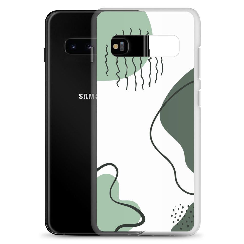 Green Abstract Shapes - Clear Case