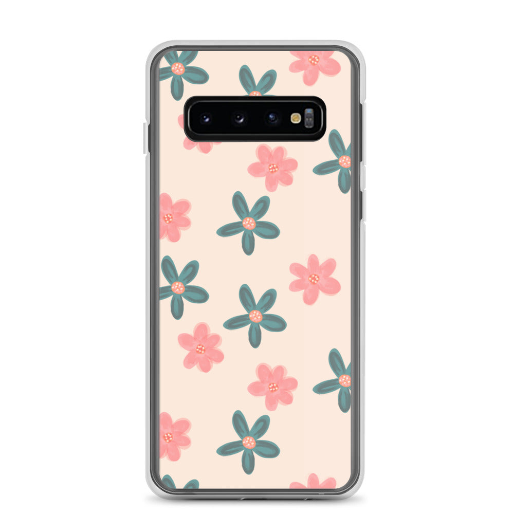 Red and Green Flowers - Clear Case