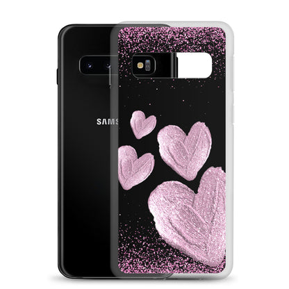 Pink Hearts - Clear Case