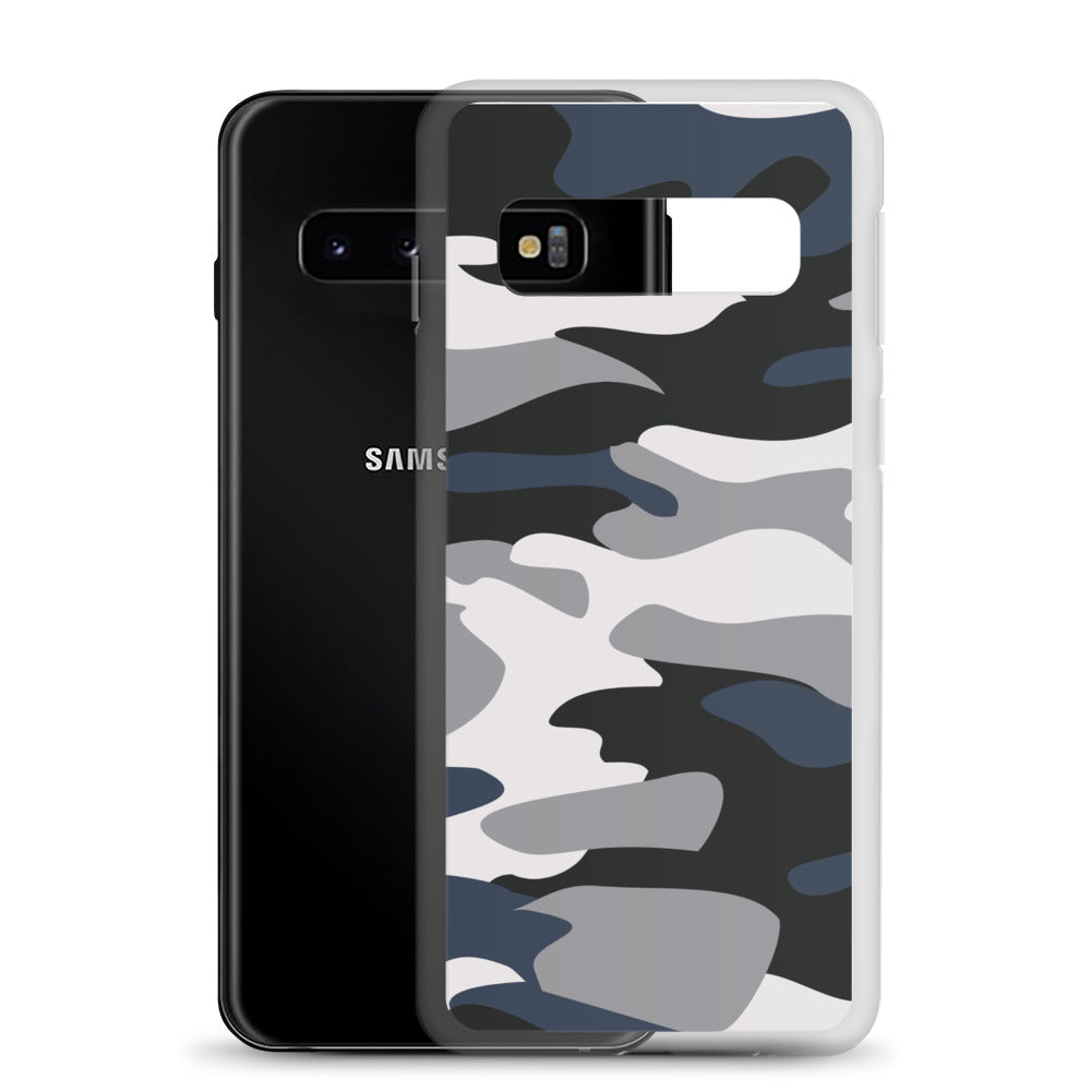 Blue Camo - Clear Case