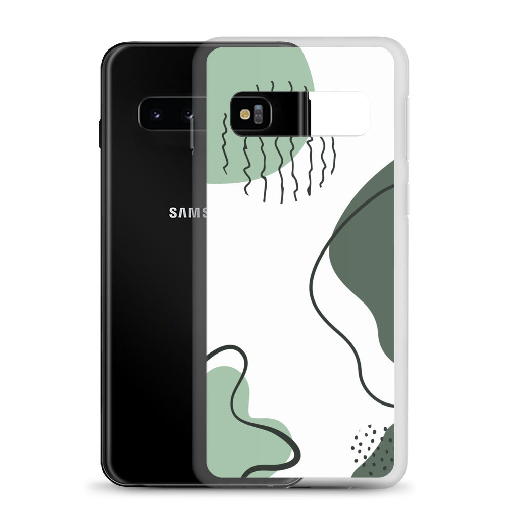 Green Abstract Shapes - Clear Case