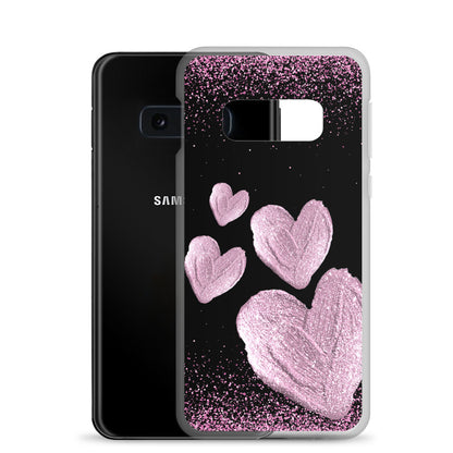 Pink Hearts - Clear Case