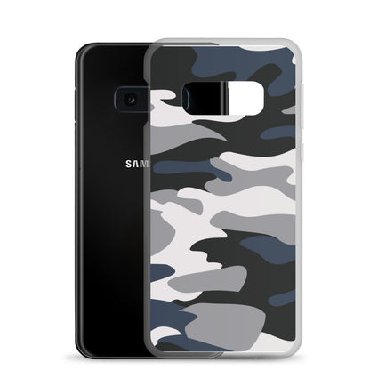 Blue Camo - Clear Case