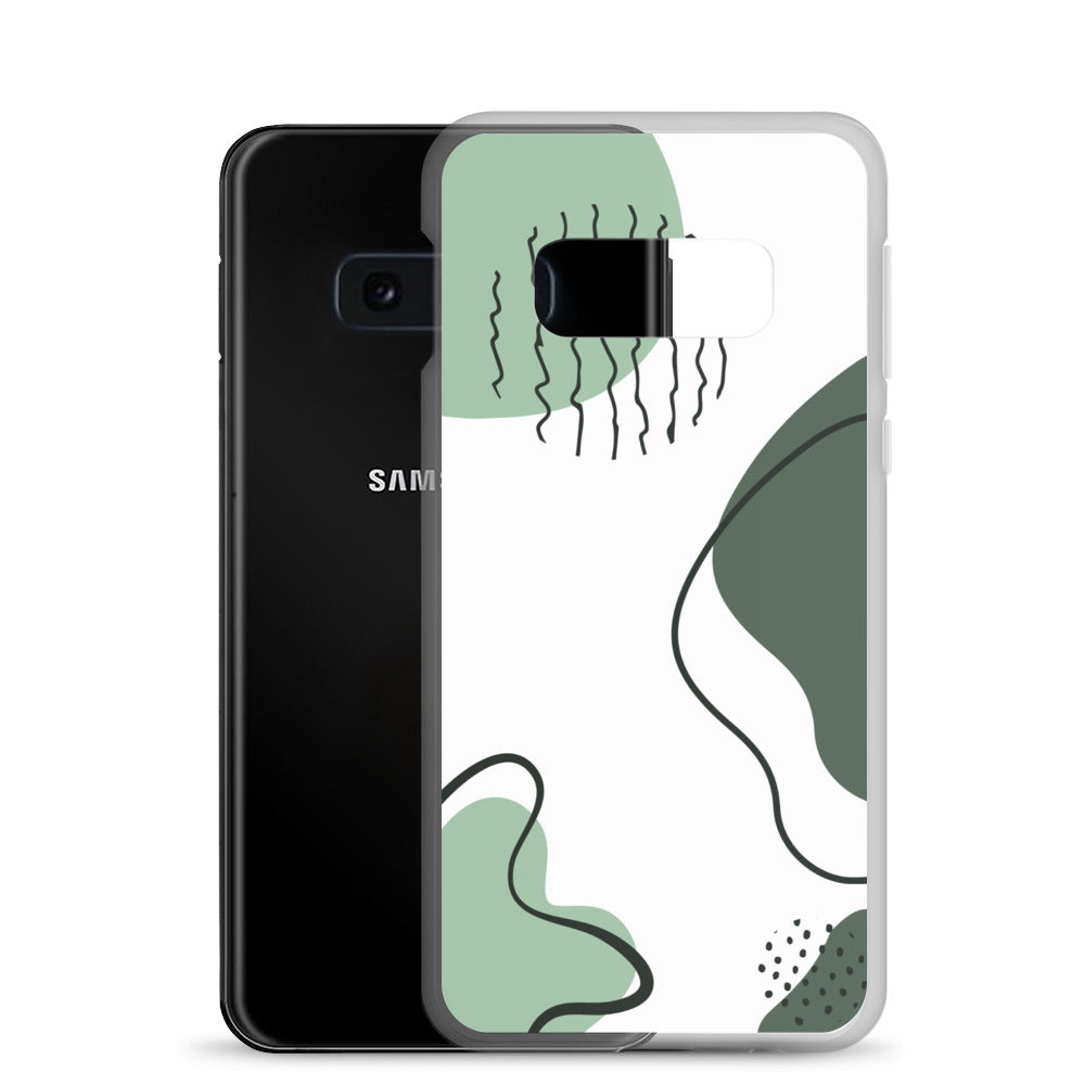 Green Abstract Shapes - Clear Case