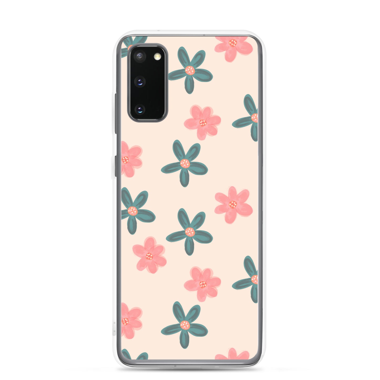 Red and Green Flowers - Clear Case