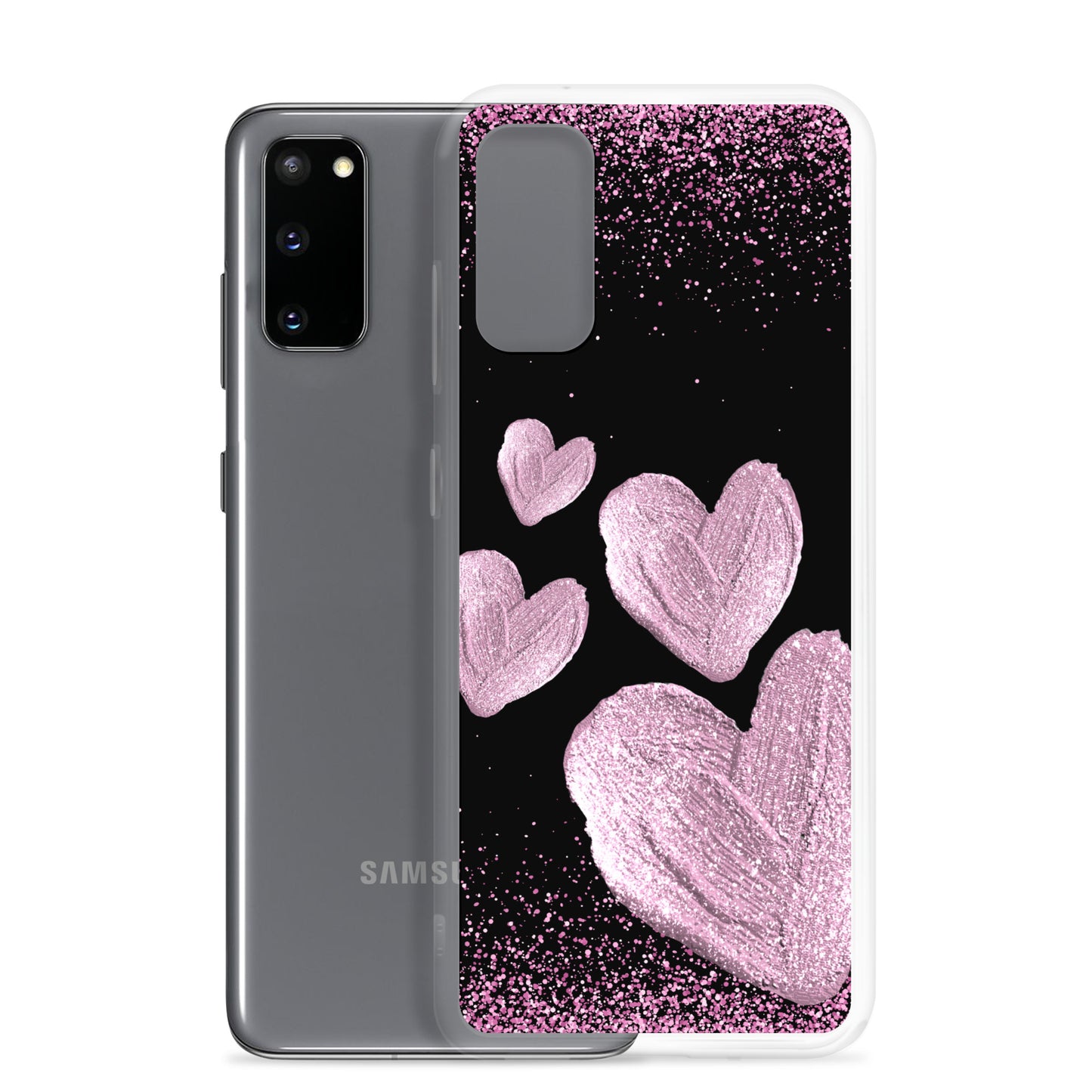 Pink Hearts - Clear Case