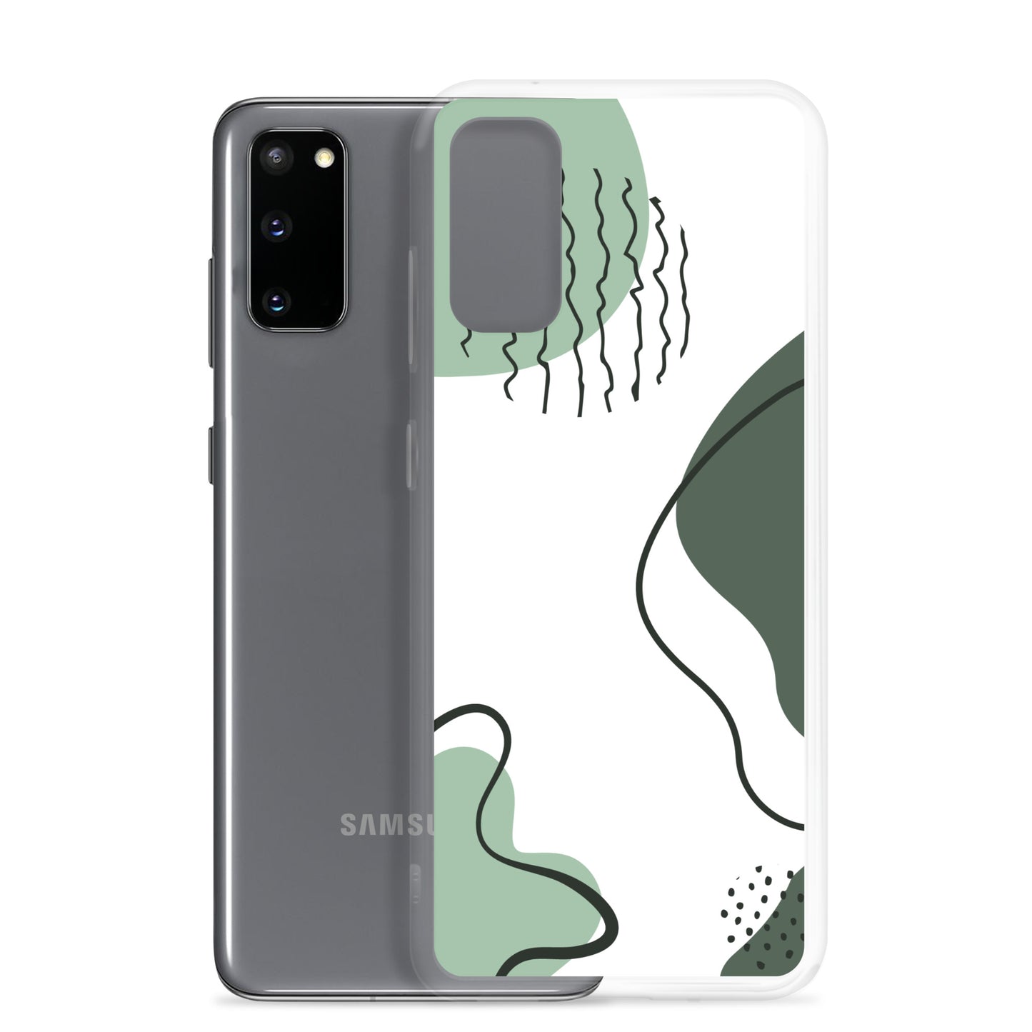 Green Abstract Shapes - Clear Case