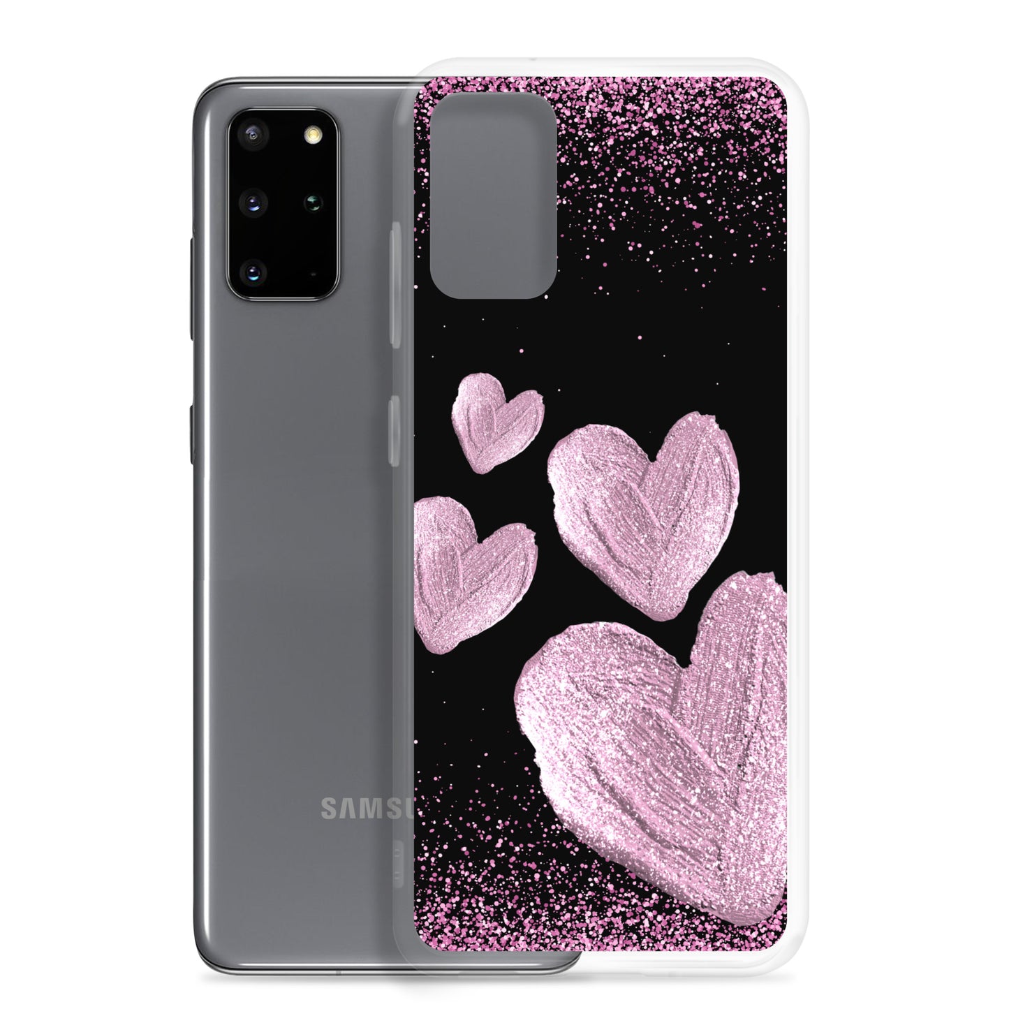 Pink Hearts - Clear Case