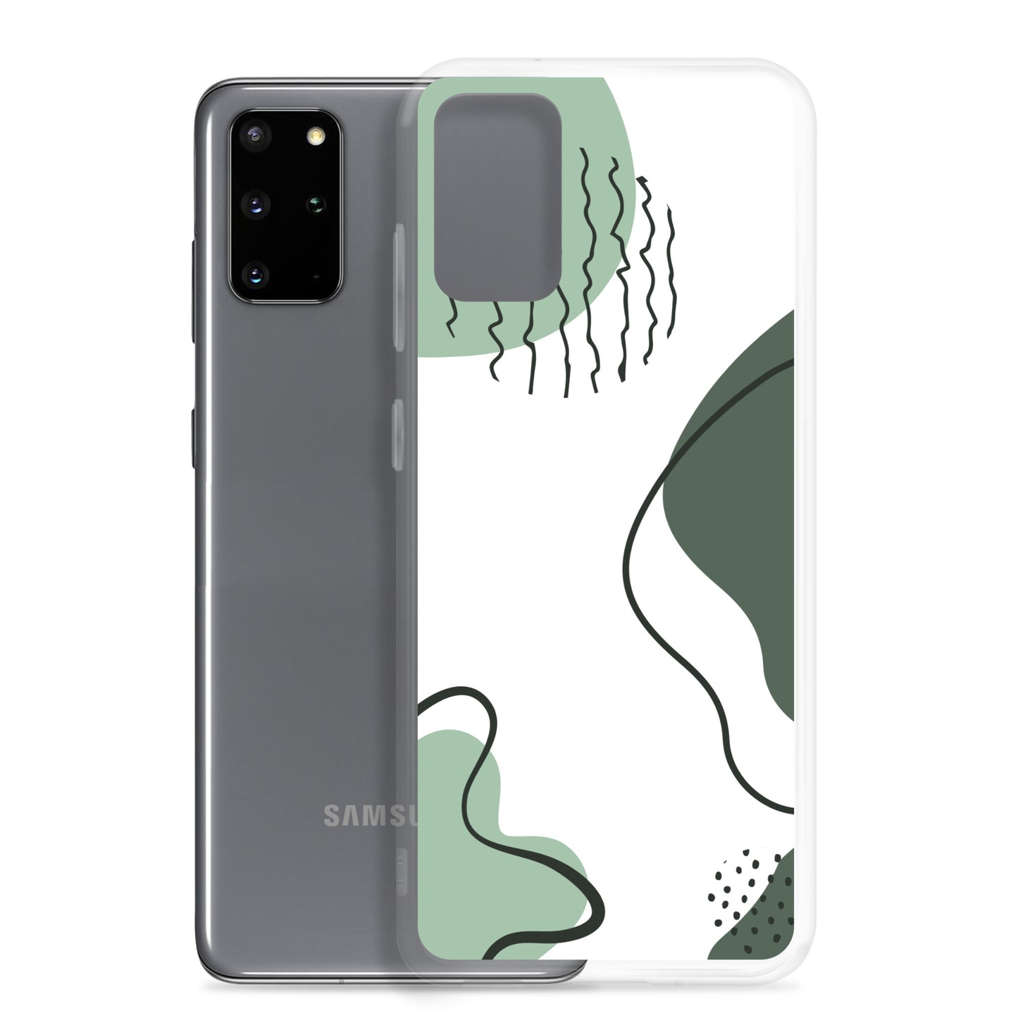 Green Abstract Shapes - Clear Case