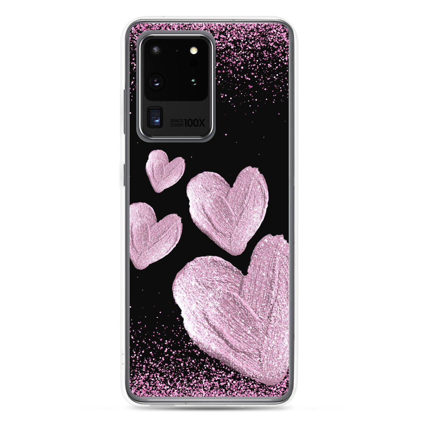 Pink Hearts - Clear Case