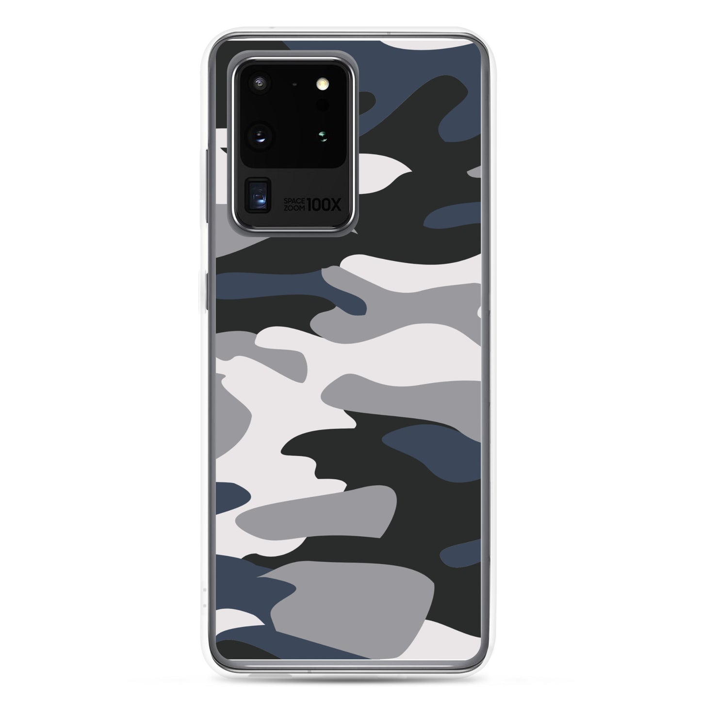 Blue Camo - Clear Case