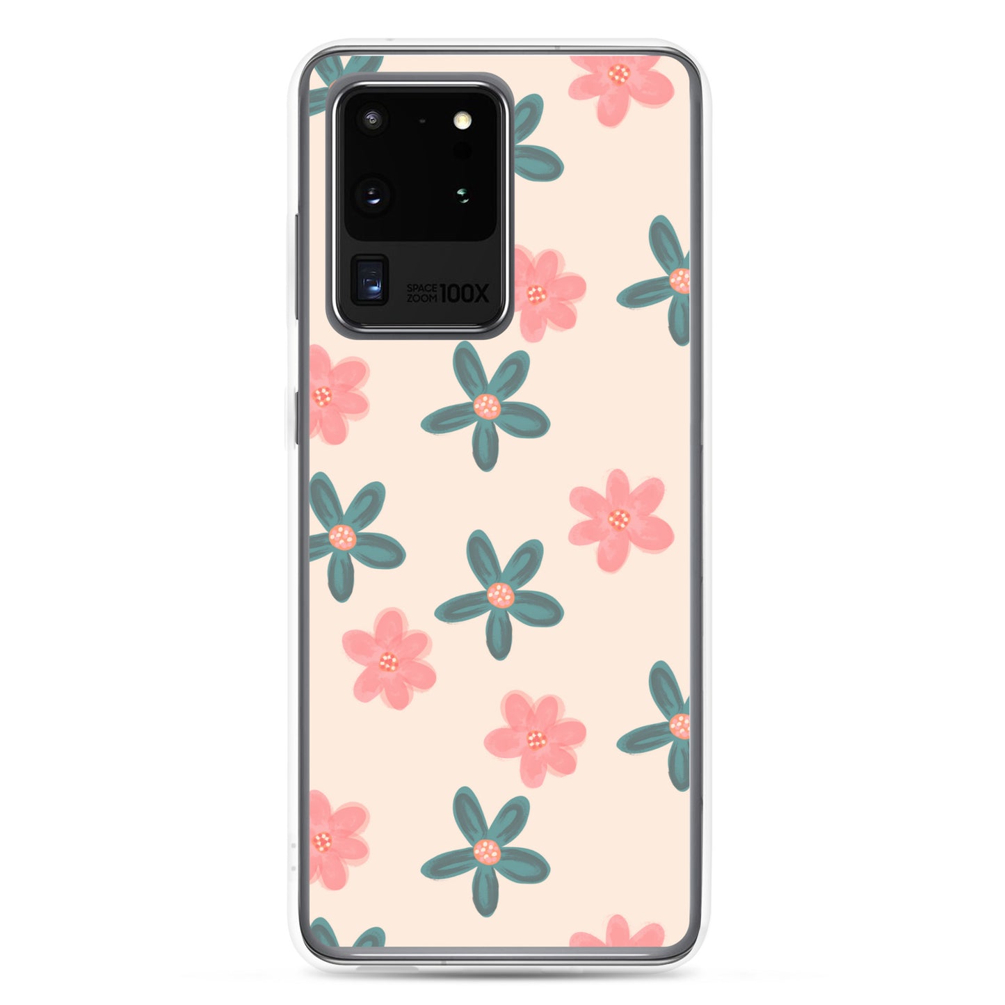 Red and Green Flowers - Clear Case