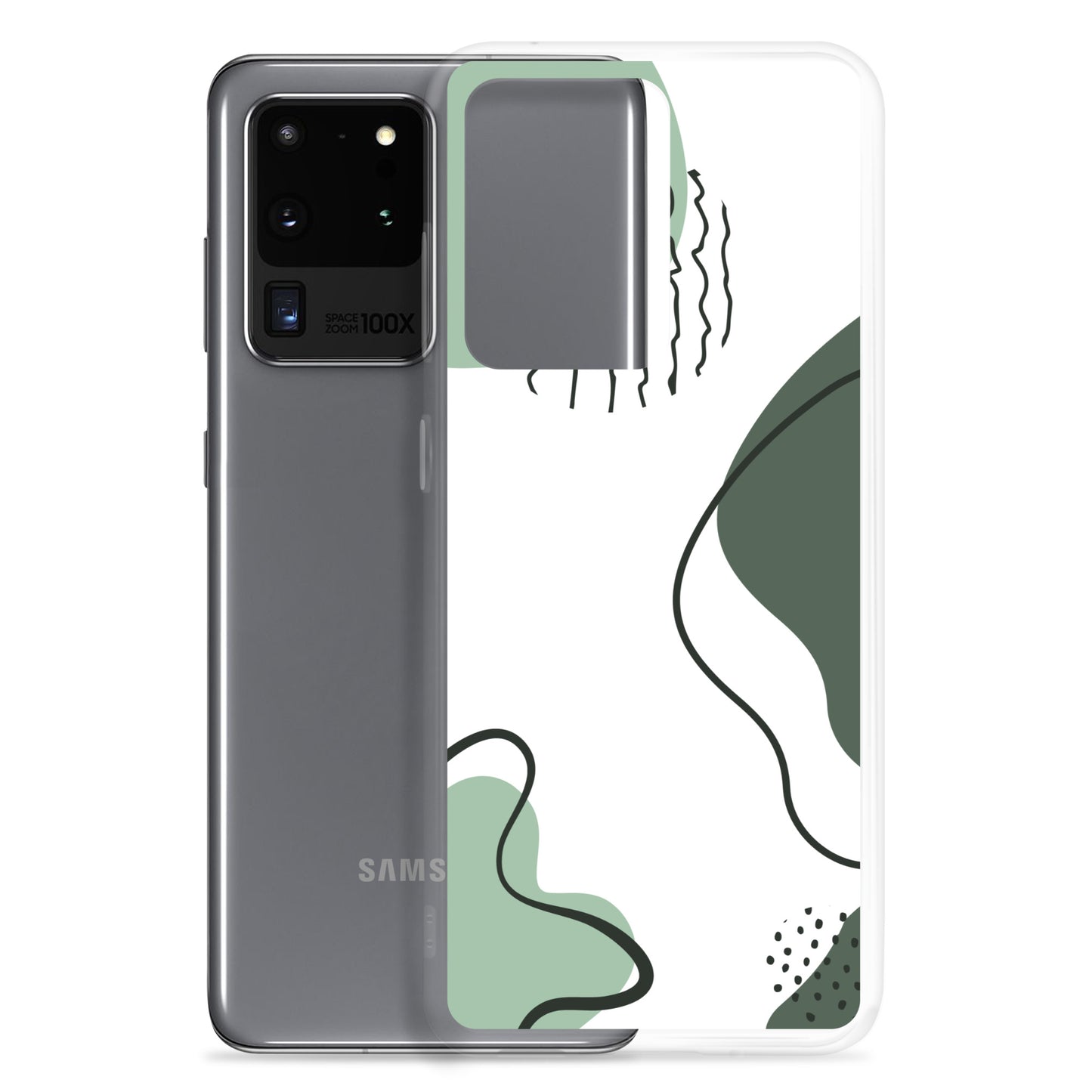 Green Abstract Shapes - Clear Case