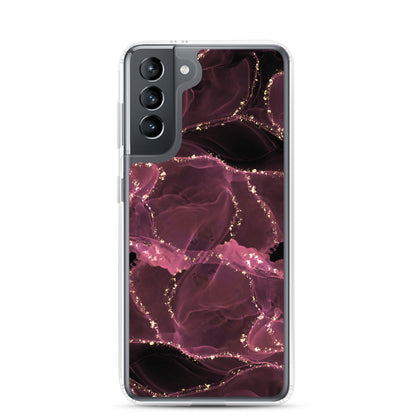 Pink Marble - Clear Case