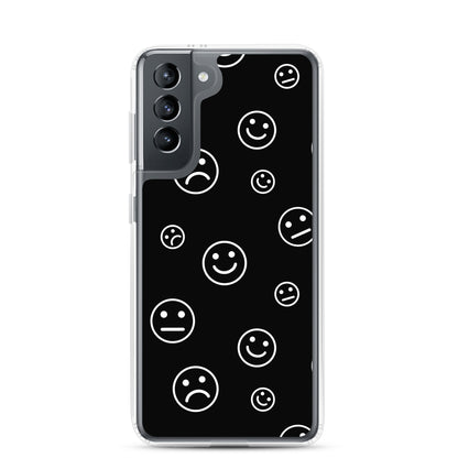 Black and White Faces - Clear Case