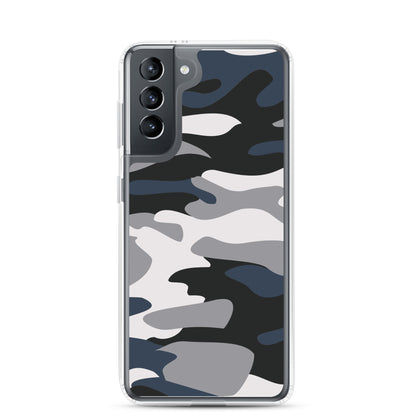 Blue Camo - Clear Case