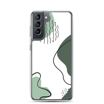 Green Abstract Shapes - Clear Case