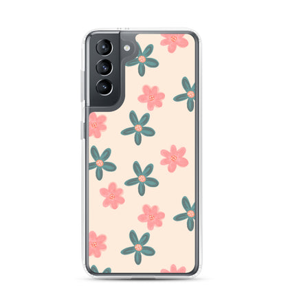 Red and Green Flowers - Clear Case