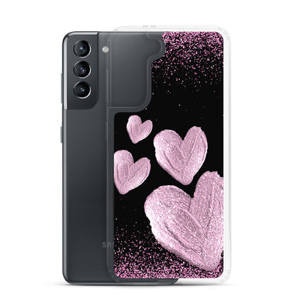 Pink Hearts - Clear Case