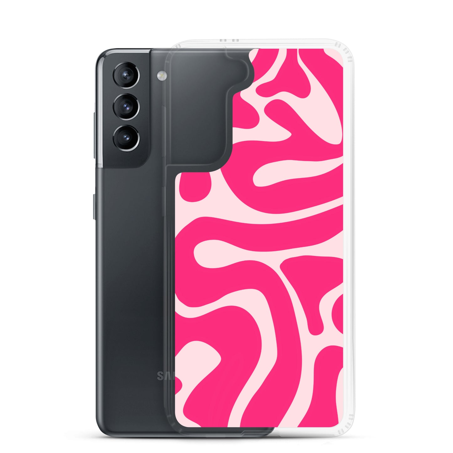 Pink Swirls - Clear Case