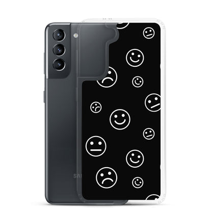 Black and White Faces - Clear Case
