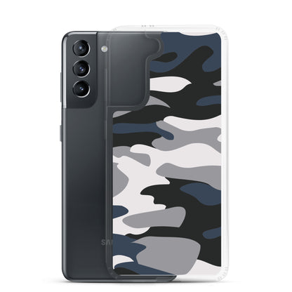 Blue Camo - Clear Case