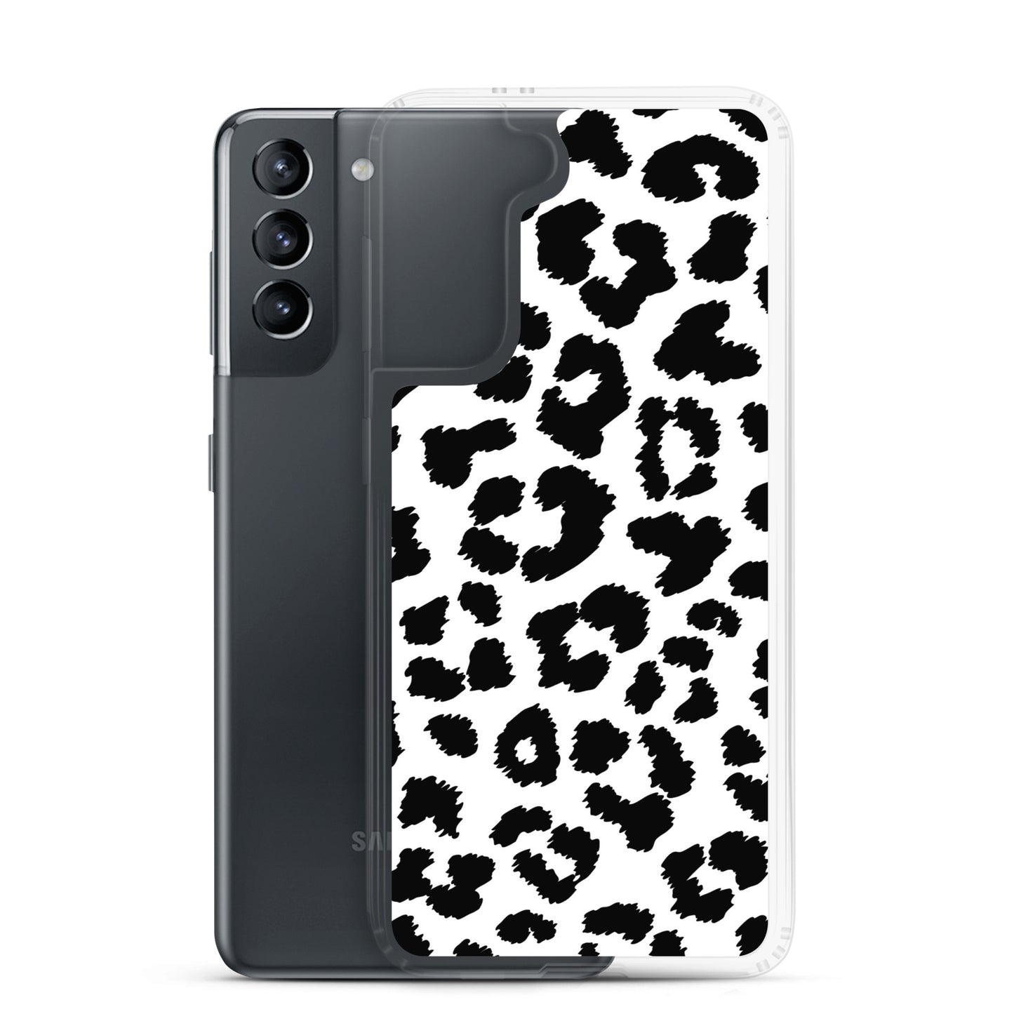 Black Leopard Print - Clear Case