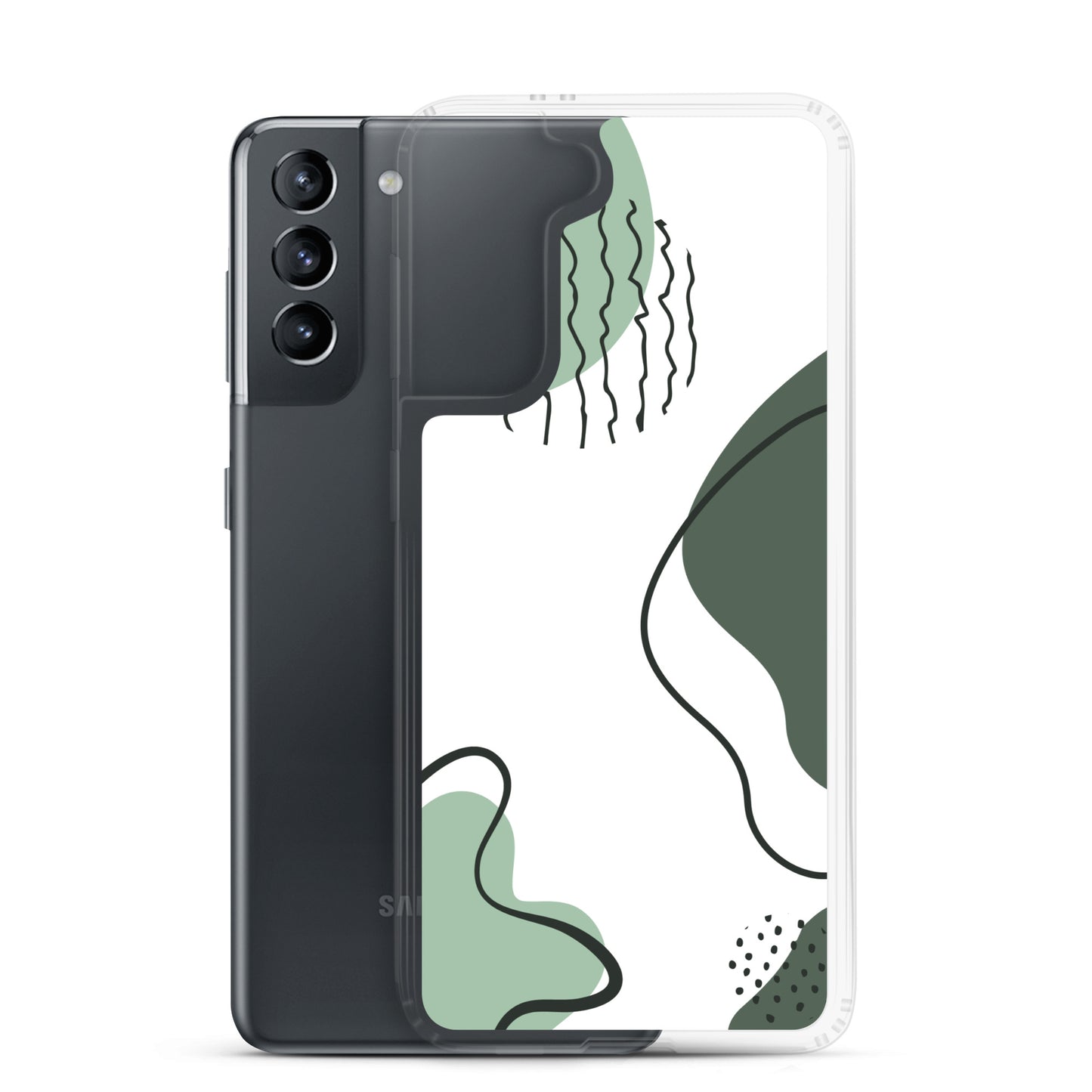 Green Abstract Shapes - Clear Case