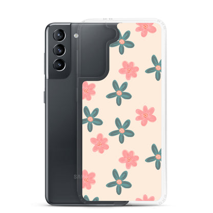 Red and Green Flowers - Clear Case