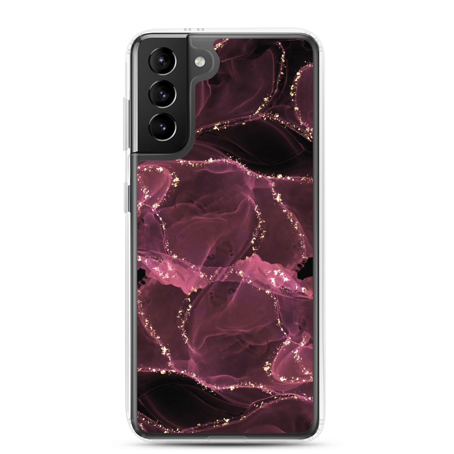 Pink Marble - Clear Case