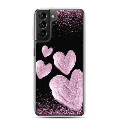 Pink Hearts - Clear Case