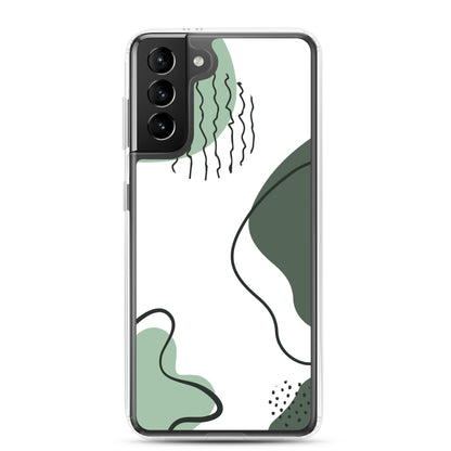 Green Abstract Shapes - Clear Case