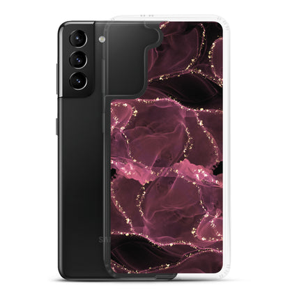 Pink Marble - Clear Case